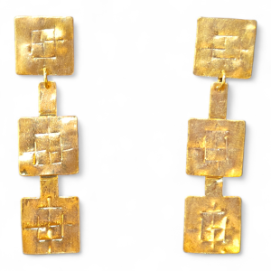 Pendientes de plata con baño de oro Nacolia