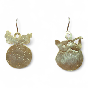 Pendientes de plata con baño de oro Ponto