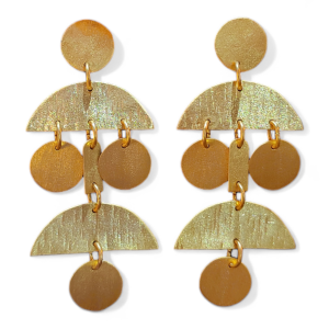 Pendientes de plata con baño de oro Osroena