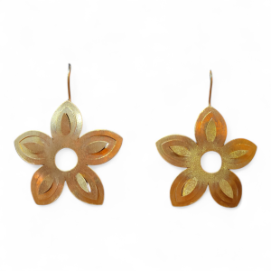 Pendientes de plata con baño de oro Olbia