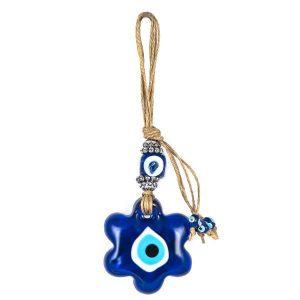 Amuleto flor con ojo turco