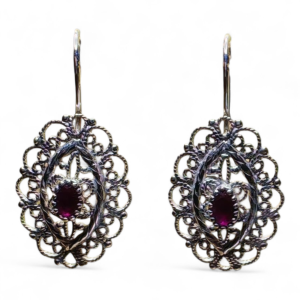 Pendientes de plata con filigrana Kızılcahamam